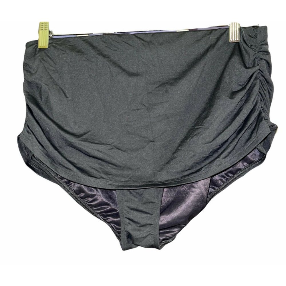 Lands End Women Plus Shirred Swim Skirt Bottom 16W